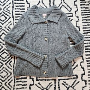 Mossimo Supply Co. Gray Cable Knit Cardigan